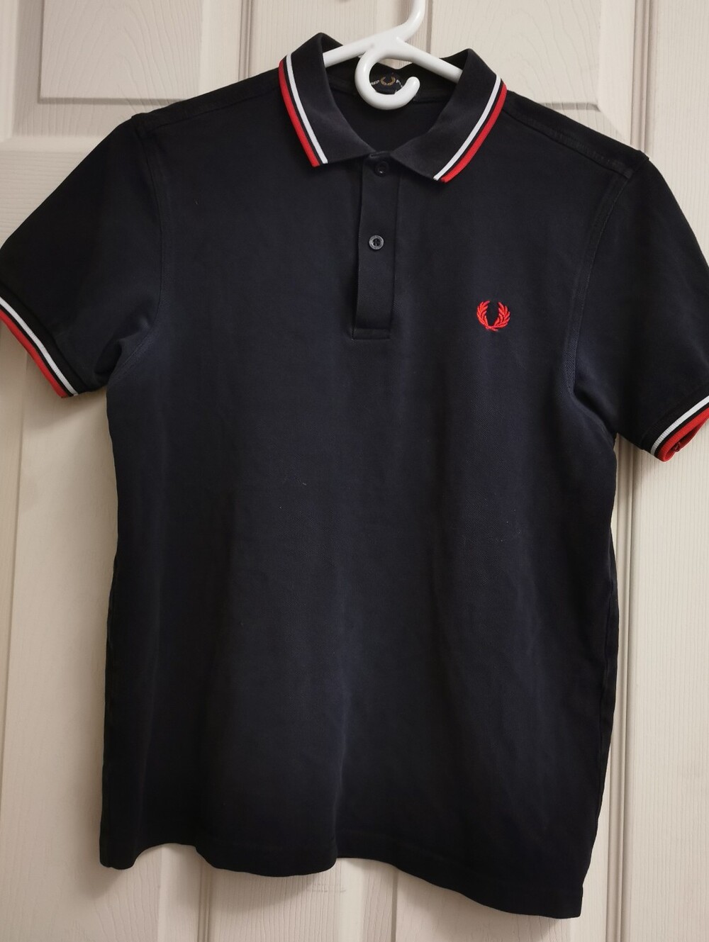 Fred Perry NavyBlue Polo with Red & White Trim